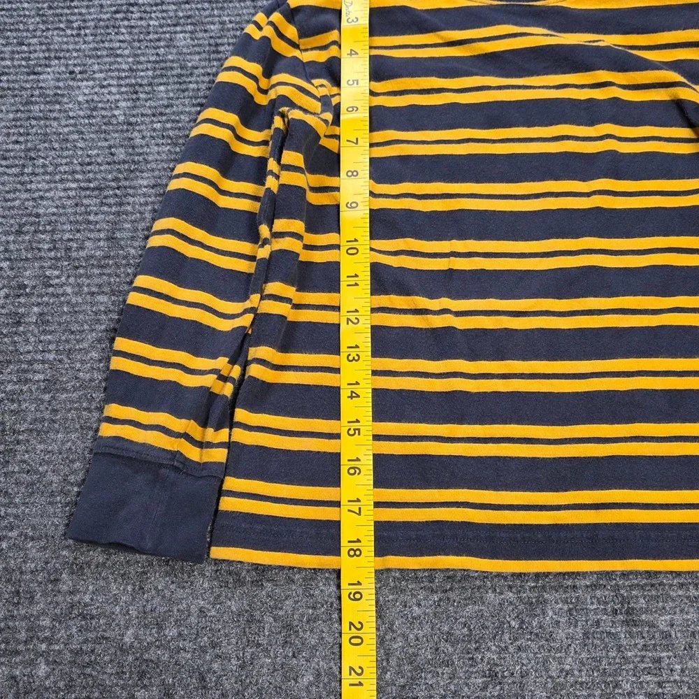 Gymboree Long Sleeve Striped T-Shirt Boy's Size 6 Navy‎ Blue Yellow 100% Cotton